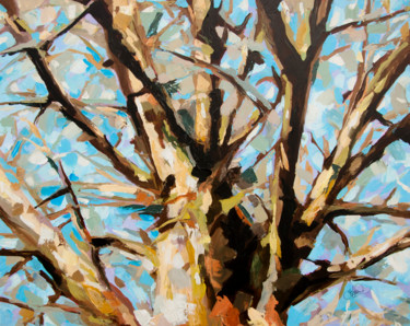 Painting titled "TREE #4" by Jakub Jecminek, Original Artwork, Acrylic