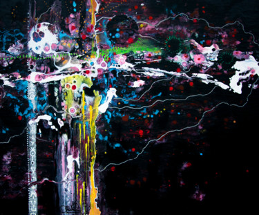 Malerei mit dem Titel "Abstract compositio…" von Jakub Jecminek, Original-Kunstwerk, Acryl