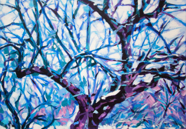Painting titled "Tree no.5 18-734" by Jakub Jecminek, Original Artwork, Acrylic