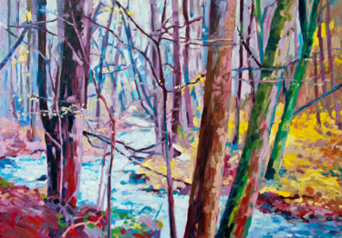 Autumn in the woods 27.6x39.4x1.6 in ©2018 by Jakub Jecminek