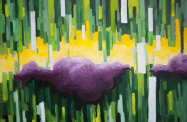 Malerei mit dem Titel "Violet" von Jakub Jecminek, Original-Kunstwerk, Öl
