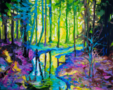 Pintura intitulada "Brook 17-961" por Jakub Jecminek, Obras de arte originais, Acrílico