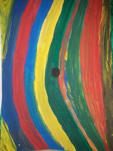 Pittura intitolato "O Arco-íris ponto f…" da Jedaylson Rodrigues, Opera d'arte originale, Gouache