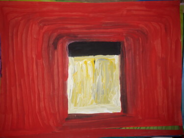 Malarstwo zatytułowany „A janela” autorstwa Jedaylson Rodrigues, Oryginalna praca, Gwasz
