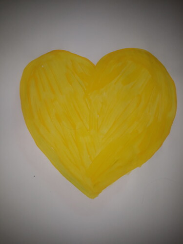 Pintura intitulada "O coração da cor am…" por Jedaylson Rodrigues, Obras de arte originais, Aquarela
