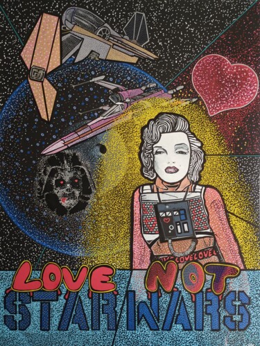 Disegno intitolato "Love Star" da Jeffos, Opera d'arte originale, Acrilico