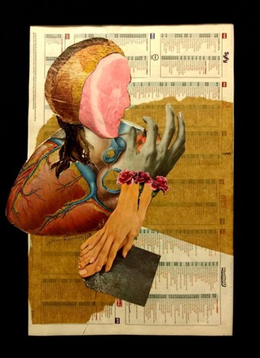 Collages intitolato "Monalisa da Rua X" da Jefe Rodrigues, Opera d'arte originale