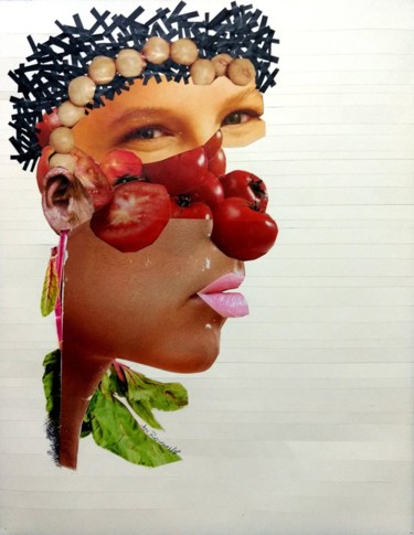 Collages titled "Monalisa da Rua VII" by Jefe Rodrigues, Original Artwork
