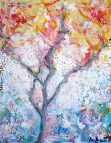 Peinture intitulée ""Le printemps"" par Jeff Andreotti, Œuvre d'art originale, Acrylique