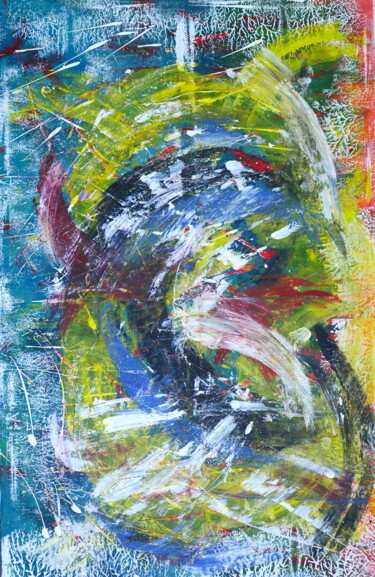 Malerei mit dem Titel ""vôo do pássaro"" von Jeff Andreotti, Original-Kunstwerk, Acryl