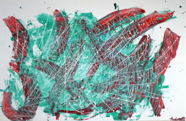 Pintura intitulada ""entrelinhas"" por Jeff Andreotti, Obras de arte originais, Acrílico