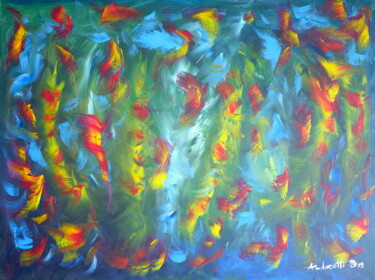 Peinture intitulée ""Araras"" par Jeff Andreotti, Œuvre d'art originale, Acrylique