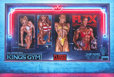 Malerei mit dem Titel "King's Gym" von Jeff Cornish, Original-Kunstwerk, Öl