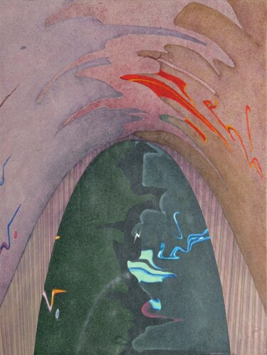 Картина под названием "Blue Island" - Jeff Cornish, Подлинное произведение искусства, Акрил