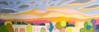 Painting titled "As The Sun Sets" by Jeff Ferst, Original Artwork, Oil Mounted on Wood Stretcher frame