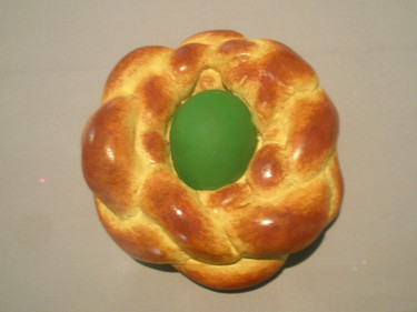 Rzeźba zatytułowany „Bread with egg” autorstwa Jeff Koons, Oryginalna praca