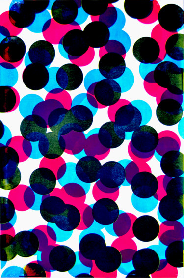 Gravures & estampes intitulée "Bubble2" par Jeff, Œuvre d'art originale, Sérigraphie