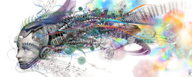 Arts numériques intitulée "Android Dream" par Jeff Drawbot, Œuvre d'art originale, Modélisation 3D