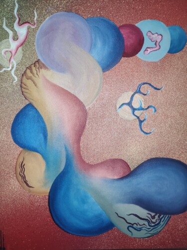Schilderij getiteld "Mutation" door Jeffery Close, Origineel Kunstwerk, Acryl