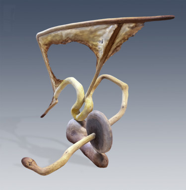 Sculpture intitulée "Vessel #93—Coda" par Jeff Key, Œuvre d'art originale, Bois