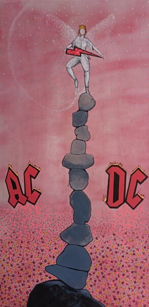 Pintura intitulada "ACDC Création" por Jeffos, Obras de arte originais, Acrílico