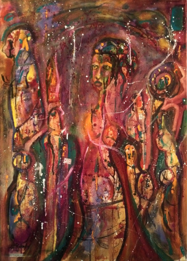 Painting titled "Bohemian Voodoo" by Jeff Roland, Original Artwork, Oil