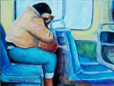 Painting titled "Metro de Philadelph…" by Jeff Sterling, Original Artwork, Oil