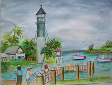 Painting titled "Lighthouse Point,Fl…" by Jeff Sterling, Original Artwork, Oil