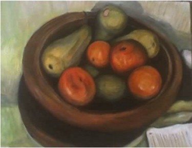 Painting titled "Fruits Frais dans u…" by Jeff Sterling, Original Artwork, Oil