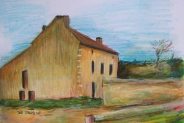 Painting titled "Farmhouse in Poitou…" by Jeff Sterling, Original Artwork, Oil