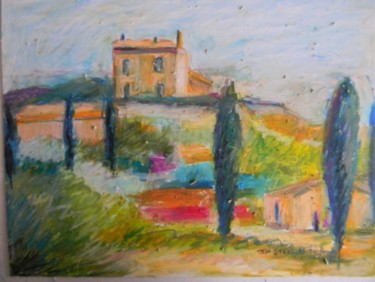 Painting titled "Tuscany Dawn - Orig…" by Jeff Sterling, Original Artwork, Oil