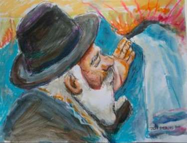 Peinture intitulée "Judaica Jewish Art…" par Jeff Sterling, Œuvre d'art originale, Aquarelle