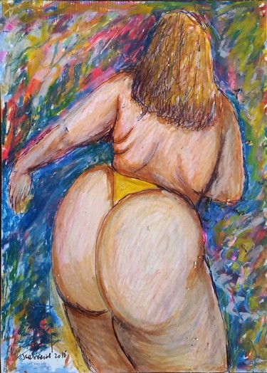 Painting titled "BBW -Brazil Bikini…" by Jeff Sterling, Original Artwork, Watercolor