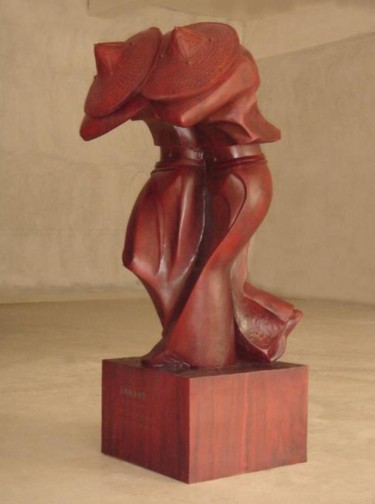 Sculpture titled "《风雨兼程》" by Jeff Zhang, Original Artwork