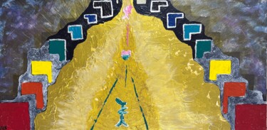 Peinture intitulée "La montée interne" par Jehan Bassigny, Œuvre d'art originale, Acrylique Monté sur Châssis en bois