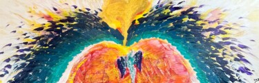 Peinture intitulée "Ange incarné" par Jehan Bassigny, Œuvre d'art originale, Acrylique Monté sur Châssis en bois