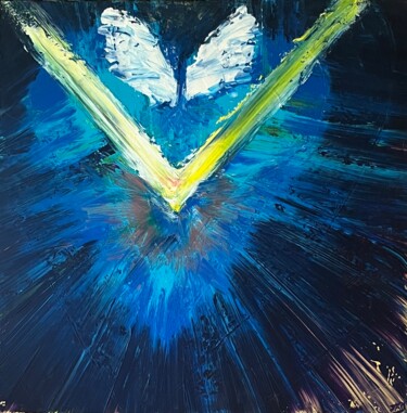 Peinture intitulée "Au coeur du coeur" par Jehan Bassigny, Œuvre d'art originale, Acrylique Monté sur Châssis en bois