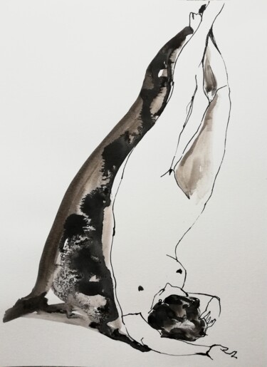 Рисунок под названием "Nude VII" - Jelena Djokic, Подлинное произведение искусства, Чернила