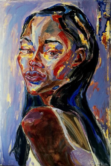 Painting titled "Jolie" by Jelena Djokic, Original Artwork, Acrylic