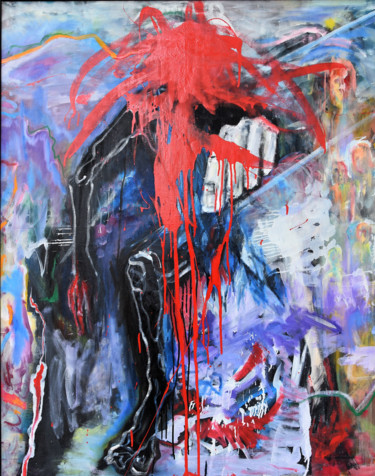 Peinture intitulée "la turbulence" par Jelena G Nicol, Œuvre d'art originale, Huile