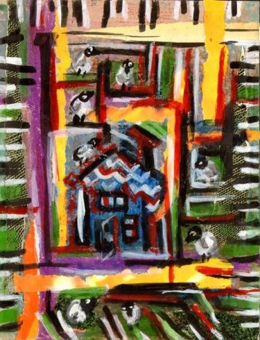 Painting titled "window 1" by Miloje84, Original Artwork