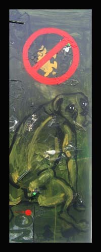 Painting titled "no dogs" by Jelena Dabic, Original Artwork