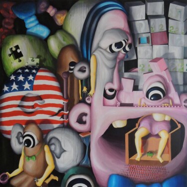 Pintura titulada "imagine" por Jems Cehes, Obra de arte original, Acrílico