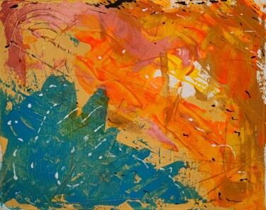Pittura intitolato "Vague 1" da Jérémy Magnanou (Jemy-Art), Opera d'arte originale, Acrilico Montato su Telaio per barella i…