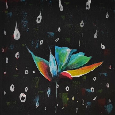 Peinture intitulée "Fleur abstraite 3" par Jérémy Magnanou (Jemy-Art), Œuvre d'art originale, Acrylique Monté sur Châssis en…