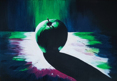 Pittura intitolato "La pomme" da Jérémy Magnanou (Jemy-Art), Opera d'arte originale, Acrilico