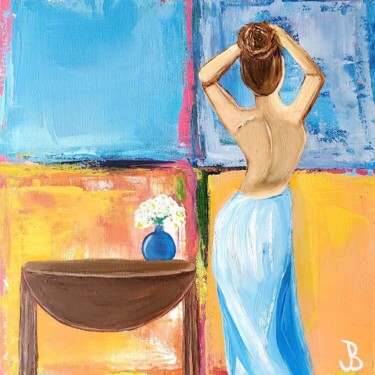 Malerei mit dem Titel "Desire" von Jen Baum, Original-Kunstwerk, Öl