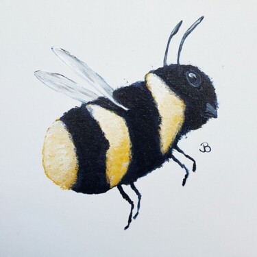 Painting titled "Bumblebee" by Jen Baum, Original Artwork, Acrylic