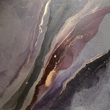 Картина под названием "Athabasca" - Jen, Подлинное произведение искусства, Чернила Установлен на Алюминий