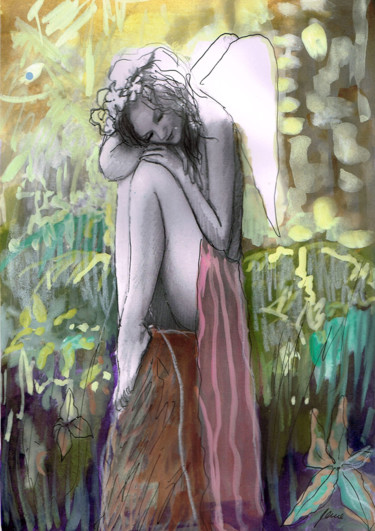 Malarstwo zatytułowany „forest” autorstwa Jena Polak, Oryginalna praca, Akwarela